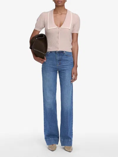 Frame The Cashmere Sailor Sweater In Pink Sand Multi In Neutral