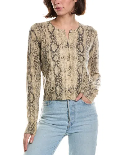Frame The Cashmere Snake Cardigan In Brown