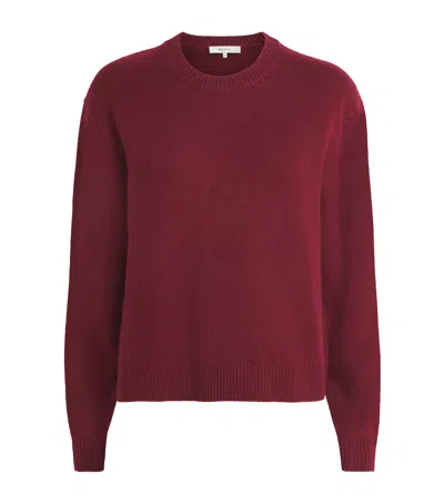 Frame The Cashmere Sweater In Burgundy