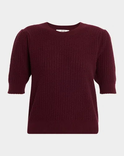 Frame The Chain-pointelle Sweater In Brown