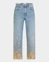 Frame The Atelier Champagne Jeans In Gold Embellished