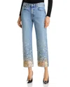 Frame The Atelier Champagne Jeans In Gold Embellished