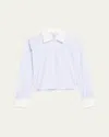 Frame Womens Oxford Blue Multi The Charles Stripe Cotton Shirt In Blue