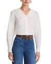 Frame The Charm Cropped Blouse In White