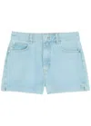 Frame The Charm Denim Shorts In Blue