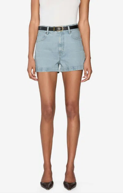 Frame The Charm High Rise Jean Short In Never - Blue Wash In Multi