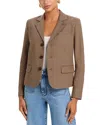 Frame The Check Smart Blazer In Brown