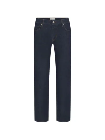 Frame The Cigarette Cropped Jeans In Blue