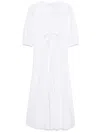 Frame Organic Cotton The Cinched Midi Dress In White