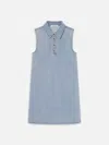 Frame The City Shift Denim Dress In Blue