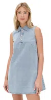 Frame The City Shift Denim Dress In Blue