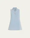 Frame The City Shift Denim Dress In Blue