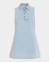 Frame The City Shift Denim Dress In Blue