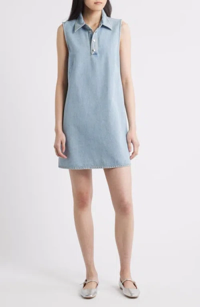 Frame The City Sleeveless Denim Shift Minidress
