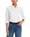 Frame White Denim Shirt In White