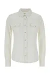 Frame White Denim Shirt In Neutral