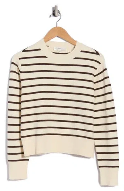 Frame The Clean Crew Stripe Sweater In Neutral