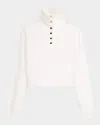 Frame Womens Cream Coach High-neck Cotton-jersey Sweatshirt