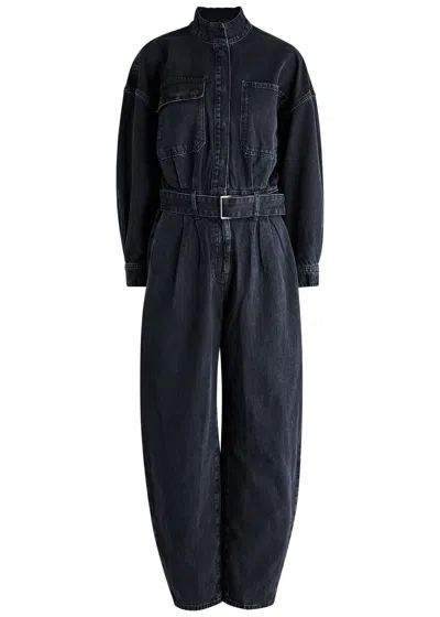 FRAME FRAME THE COCOON BELTED DENIM JUMPSUIT