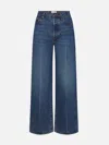 Frame The Collegiate High-rise Wide-leg Jeans In Blue
