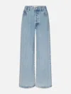 Frame The Collegiate Super High Waist Wide Leg Jeans In Blue