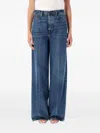 Frame High-rise Wide-leg Jeans In Blue