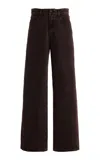 Frame The Collegiate Rigid High-rise Wide-leg Jeans In Brown