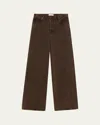 Frame The Collegiate Wide-leg Jeans In Black