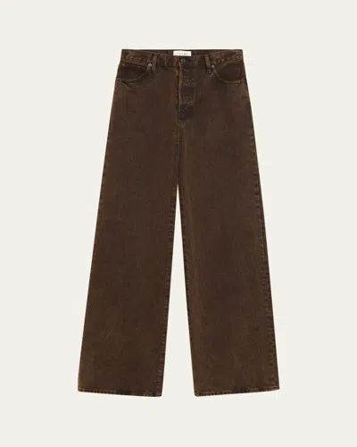 Frame The Collegiate Wide-leg Jeans In Black