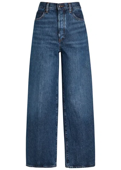 Frame The Collegiate Wide-leg Jeans In Blue