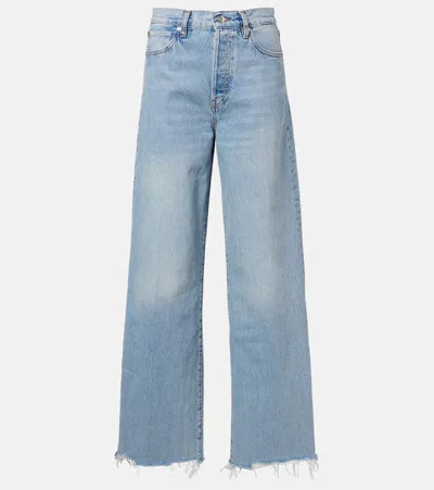 Frame The Collegiate Wide-leg Jeans In Blue