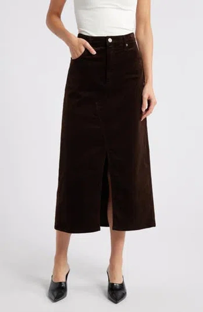 FRAME FRAME THE CORDUROY FRONT SLIT SKIRT