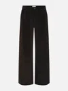 Frame Womens Black Le Slim Palazzo Long Five-pockets Wide-leg High-rise Stretch-denim Blend Jeans In Black