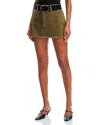 Frame The Corduroy Mini Skirt In Green