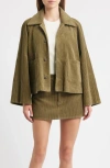 Frame The Corduroy Swing Jacket In Green
