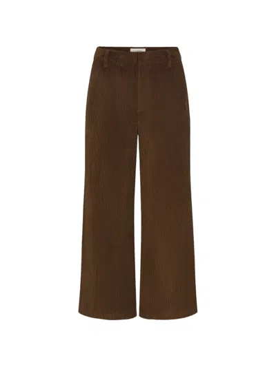 Frame The Corduroy Swing Wide-leg Trousers In Brown