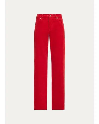 Frame The Corduroy Wide-leg Pants In Red