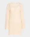 Frame The Crochet Bell Sweater Dress - Nm Exclusive In Alabaster