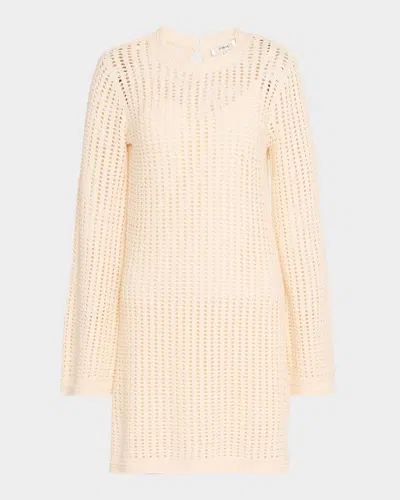 Frame The Crochet Bell Sweater Dress - Nm Exclusive In Alabaster