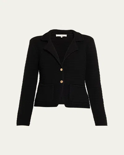 Frame The Crochet Blazer In Black