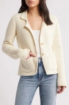 Frame The Crochet Cotton Blazer In Cream