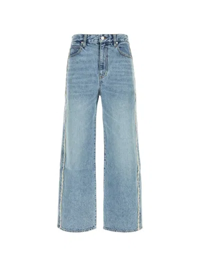 Frame Light Blue Straight High Rise Jeans