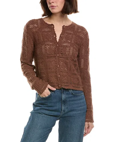 Frame The Crochet Cardigan In Brown