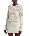 Frame The Crochet Cardigan In Cream