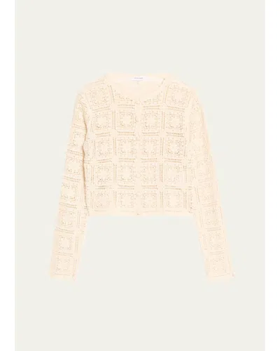 Frame The Crochet Cardigan In Neutral