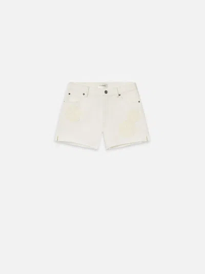 Frame The Crochet Dare Shorts In White