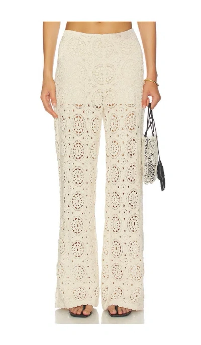 Frame The Crochet Pant In Brown