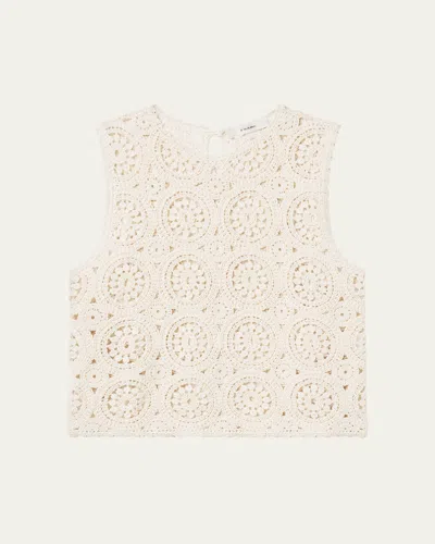 Frame The Crochet Cotton Top In Multi