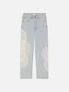 Frame The Crochet Vertical Crop Jeans In Blue