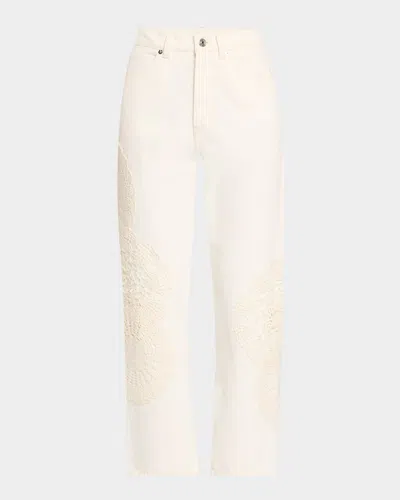 FRAME THE CROCHET VERTICAL CROP JEANS